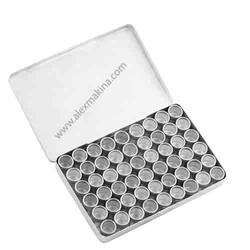  - Aluminium Round Stone Container 54 pcs 