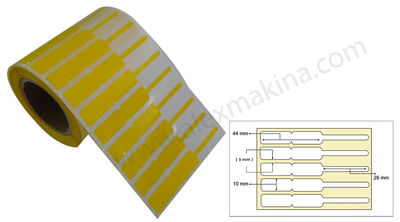 Barcode Label Yellow 10 x 72 mm (1000)