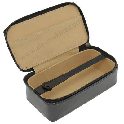 Black Leather Organizer Case For Parcel Papers