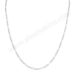 Cable 3+1 Sterling Silver Chain 3,4 mm - Thumbnail