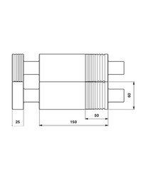 Durston Kollu Redüktörlü Silindir Kombine 150 mm - Thumbnail