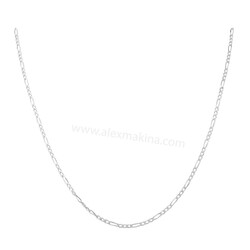 Figaro 3+1 Sterling Silver Chain 1,2 mm - Thumbnail