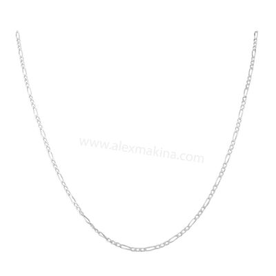 Figaro 3+1 Sterling Silver Chain 1,2 mm