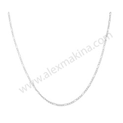 Figaro 3+1 Sterling Silver Chain 1,75 mm - Thumbnail