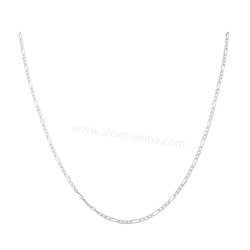 Figaro 3+1 Sterling Silver Chain 1,8 mm - Thumbnail