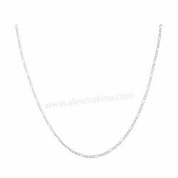 Figaro 3+1 Sterling Silver Chain 2,8 mm - Thumbnail