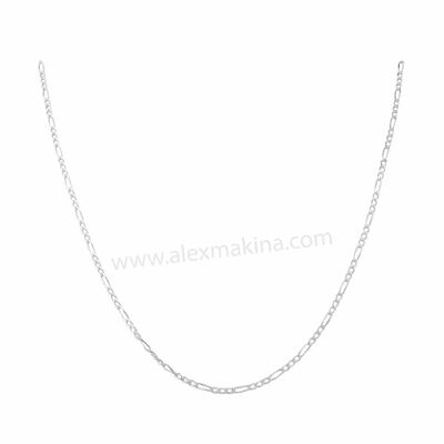 Figaro 3+1 Sterling Silver Chain 2,8 mm