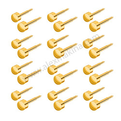 - Gold Plated Ear Piercing Round 4 mm  - Gold Plated Ear Piercing Round 4 mm