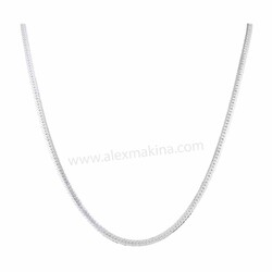 Halfround Twist Sterling Silver Chain 3,30 mm - Thumbnail