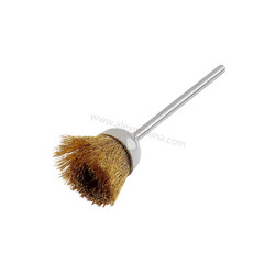 Heluk - Heluk Mandrenli Şemsiye Sarı Tel Fırça 12 mm Heluk - Heluk Mandrenli Şemsiye Sarı Tel Fırça 12 mm