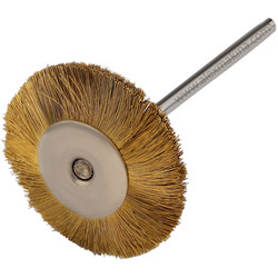 8 - Heluk Mounted Round Flat Yellow Brass 25 mm