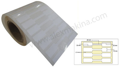 Kuyumcu Etiketi Halder Beyaz 10 x 72 mm (1000)