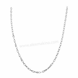 Meek Forse Sterling Silver Chain 3,9 mm - Thumbnail