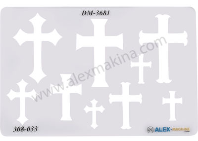 Metal Clay Template Cross 1