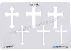  - Metal Clay Template Cross 2D 1