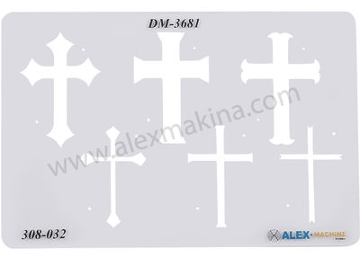 Metal Clay Template Cross 2D 1