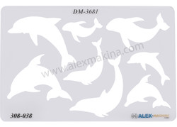  - Metal Clay Template Dophins