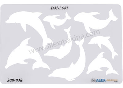 Metal Clay Template Dophins