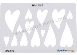 - Metal Clay Template Lazy Hearts  - Metal Clay Template Lazy Hearts