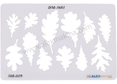 Metal Clay Template Oak Leaves 1