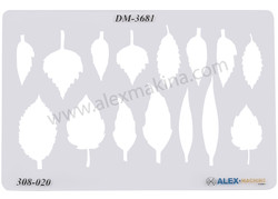  - Metal Clay Template Oak Leaves 2