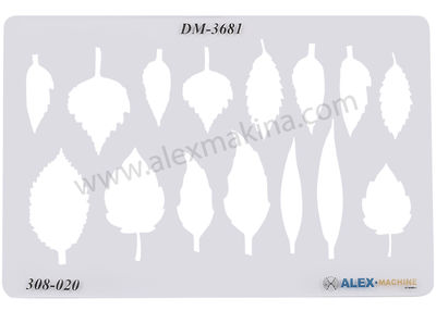 Metal Clay Template Oak Leaves 2