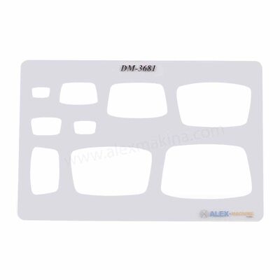 Metal Clay Template Tapered Ractangles