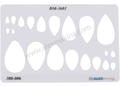 Metal Clay Template Teardrops 1