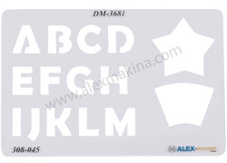 - Metal Kil Şablonu Fontlar 2'li Set  - Metal Kil Şablonu Fontlar 2'li Set
