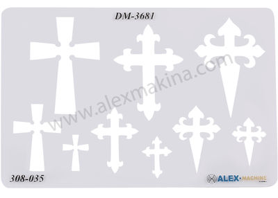Metal Clay Template Cross 1