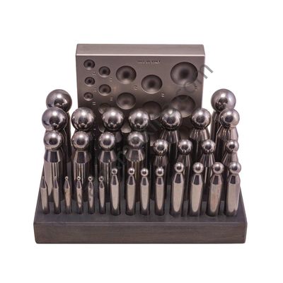 Omo Dapping Punch Set With Flat Block (2-32 Mm)