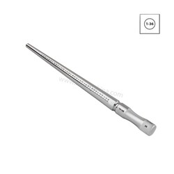 Ring mandrel in aluminum, allows you to accurately size finger rings etc,  25.5 cm, 1pc.