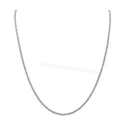 Oxidized Torchion Sterling Silver Chain 2,30 mm - Thumbnail