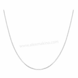 Round Rolo Sterling Silver Chain 1,4 mm - Thumbnail