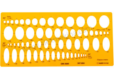 Şablon Elips 20,30,40,50 °