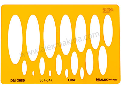 Şablon Oval 25 °