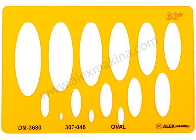 Şablon Oval 30 °