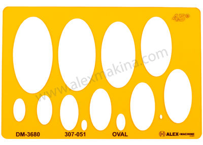 Şablon Oval 45 °