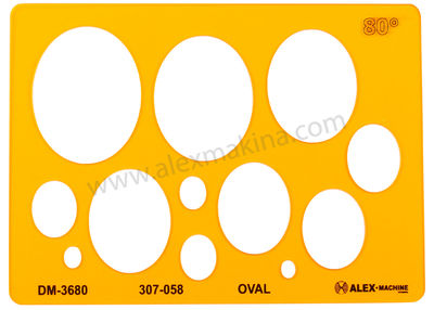 Şablon Oval 80 °