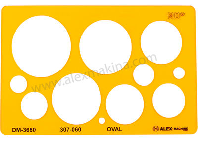 Şablon Oval 90 °