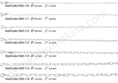 Sparse Cable Sterling Silver Chain 1,8 mm