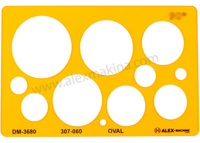 Template Oval 90° 