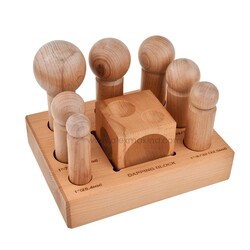 - Wooden Dapping Punch & Block Set of 8  - Wooden Dapping Punch & Block Set of 8