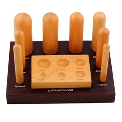 - Wooden Dapping Punch Set Of 8  - Wooden Dapping Punch Set Of 8
